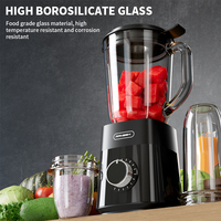 RANBEM Blender Silencieux Professionnel à Glaçons et Smoothies, Mixeur Multifonction à Boîtier Plastique pour Milkshakes