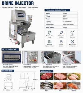 MAYBOOM De Marinade - Inyector Continuo de Adobo para <span class=keywords><strong>Carne</strong></span>, Máquina de Inyección de Salmuera de Sal para Res y Cerdo - Product Image 1