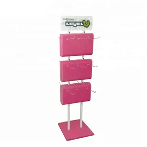 beautiful pink double sided metal glove display stand retail glove display