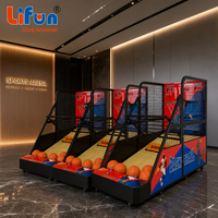 Machine de jeu de tir au basket-ball en métal à monnayeur LIFUN avec garantie d'un an, en anglais, pour les centres de jeux d'arcade intérieurs