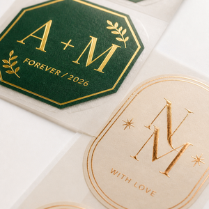 Étiquette autocollante personnalisée en feuille d'or pour mariage, adhésif imperméable pour boîtes cadeaux, papier mat avec impression de logo en lettres - Product Image 3