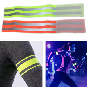 Brazalete reflectante de alta visibilidad, ecológico, irrompible, banda elástica de seguridad para la muñeca, para correr de noche, ciclismo, trotar, caminar - Product Image 1