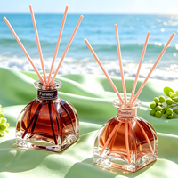 Flacon diffuseur de parfum en verre transparent au design élégant et unique, vide, 50 ml, 100 ml, 150 ml, 250 ml, pour huile parfumée, décoration d'hôtel