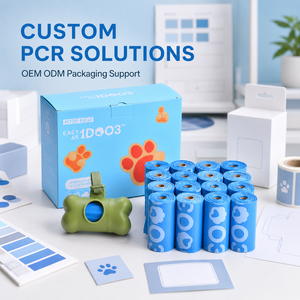 OEM ODM Custom Factory PCR Recycled PE Dog Poop Bags Unscented <b>Extra</b> Thick for Daily Use Custom Thickness Pack Quantity - Product Image 1