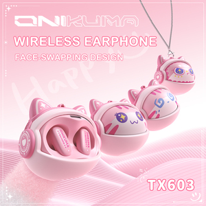 Écouteurs sportifs étanches à succès ONIKUMA TX603 – Accessoire de mode, casque de jeu sans fil rose, écouteurs TWS Type-C - Product Image 5
