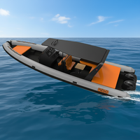 Bateau gonflable RIB860 Hypalon/PVC de double coque en aluminium profonde de 28ft V pour l'océan