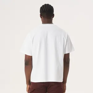 High Quality Cropped Boxy Fit Men's T-shirt Casual Oversized Tshirt Blank Custom T Shirt For Men