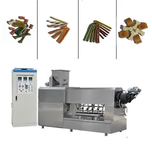 Dry Dog Dental Chews Extruder Machine Pet Dog Biscuit Snacks Food Making Machine Pet Treats Production Line