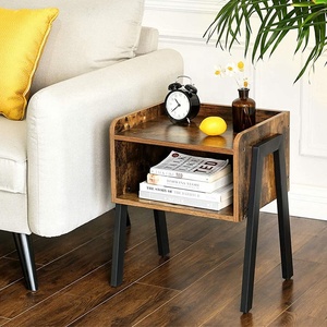 Comodino economico in <span class=keywords><strong>legno</strong></span> <span class=keywords><strong>e</strong></span> <span class=keywords><strong>metallo</strong></span> per camera da letto con struttura in <span class=keywords><strong>metallo</strong></span> - Product Image 3