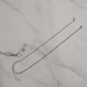 925 Sterling Silver Moissanite Round Cut Tennis <b>Necklace</b> <b>Statement</b> Choker Anniversary Wedding Party Gift for Women - Product Image 5