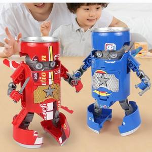 MILI Cola Soda bottiglia di trasformazione Ninja guerrieri con giunti mobili e giocattoli di plastica per la trasformazione di armi per bambini - Product Image 6