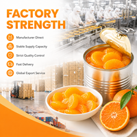 Mandarines entières en conserve 850g en sirop léger Prix usine OEM Taille personnalisée Vente en gros Exportateur Fournisseur