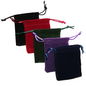 Hot Sale Black Flannel Candies Pouch Mini Velvet Christmas Gift Bags 7*9cm In Stock