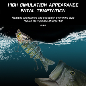 Graine <span class=keywords><strong>de</strong></span> citrouille <span class=keywords><strong>de</strong></span> truite OEM/ODM, leurre <span class=keywords><strong>de</strong></span> pêche en plastique ABS, Swimbait multi-articulé, vente en gros, grand <span class=keywords><strong>jeu</strong></span>, VSJ06-6 - Product Image 6