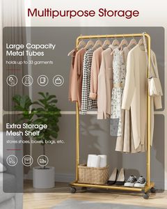 Perchero de metal resistente con estantería de malla, gran capacidad de carga, para ropa - Product Image 4
