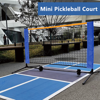 5ft Mini Pickleball Kort Seti Sessiz Mat Taşınabilir File Katlanabilir Hava Koşullarına Dayanıklı Özel Logo Eğlence Antrenman Fabrikası