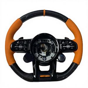 Volant en fibre de carbone pour <span class=keywords><strong>Mercedes</strong></span> Benz <span class=keywords><strong>A</strong></span>-<span class=keywords><strong>MG</strong></span> W117 W220 Bra-bus W140 S550 W217 CLS W257 - Product Image 1