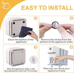 Glissières de meubles pour tapis, coussinets mobiles de meubles curseurs protecteur de jambe de chaise coussinets de jambe de meubles curseur en PTFE à l'extérieur - Product Image 4