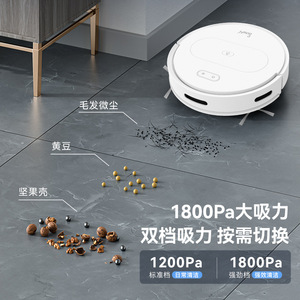 Aspirateur robot 1800 Pa de puissance d'aspiration, navigation par gyroscope, contrôle intelligent par application pour usage domestique - Product Image 1