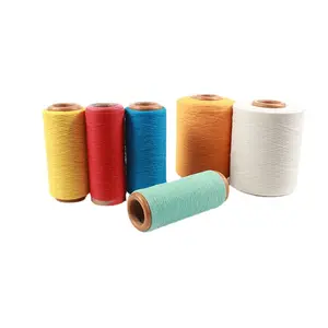 Preço de fio de algodão por atacado colorido linha de mistura de regeneração 20/2 fio de poliéster reciclado para tricô e tecelagem