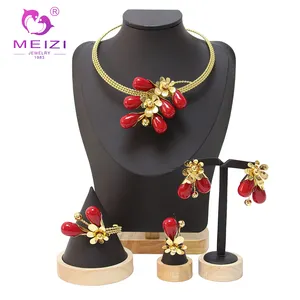 MEIZI Jewelry High Quality Indian Luxury 18K Gold Plated Women Wedding Jewelry