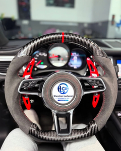 Volante de Fibra de Carbono Estilo Fábrica con Cuero Nappa de Grano Completo para <span class=keywords><strong>Porsche</strong></span> Carrera 4 GTS Coupé <span class=keywords><strong>Cabrio</strong></span> - Product Image 1