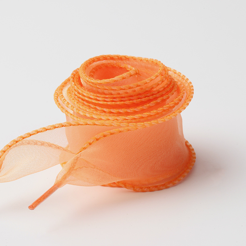 Maille ondulée orange fluo