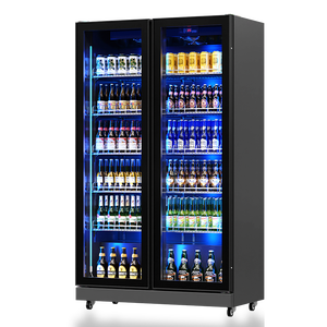 단일 도어 냉장 보관 플라스틱 유리 도어 상업용 맥주 디스플레이 쿨러 냉장고 선반 - Product Image 2