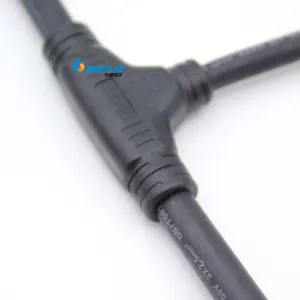 1 to 2 3 4 5 Way Y Branch Cable Flexible Connectors IP65 M12 Waterproof Connector Splitters