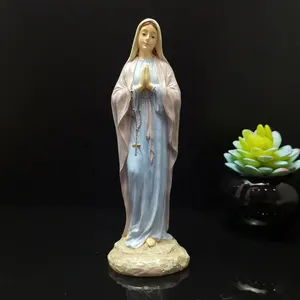 Estatua de resina hecha a mano para regalo religioso, Estatua de la Virgen María