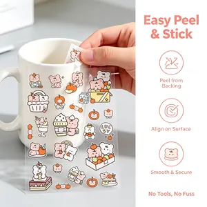 Pegatinas Impermeables para Botellas y Vasos, Impresión Personalizada con Logotipo de Marca, Adhesivos de Vinilo Autoadhesivos para Tazas - Product Image 2