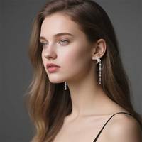 Boucles d'oreilles en diamant de laboratoire de conception de mode cadeau de bijoux en or 18 carats personnalisé pour les femmes Madonna