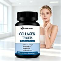 Comprimés de collagène végétaliens sans sucre, faciles à avaler, sans arrière-goût, pour la santé de la peau