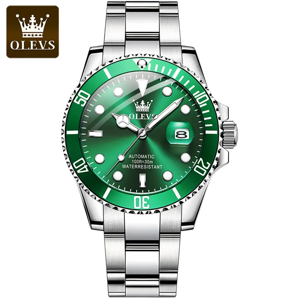 Olevs Handhorloge Diamant Heren Waterbestendig Quartz Horloge Mode Casual Design Klok Fabriek Custom Logo Quartz Polshorloge