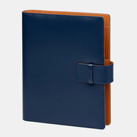Couverture de carnet A5 en cuir PU lisse avec logo personnalisé, agenda, planificateur, organisateur, reliure à anneaux, feuilles mobiles