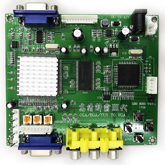 Arcade Parts Accessories 12V Mini Metal HD Video Convert Board CGA EGA YUV RGB to VGA Converter