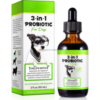3-in-1 Honden Probiotica Vloeibare Druppels Prebiotica Spijsverteringsenzymen voor Darmgezondheid Huid & Vacht Gezondheid Huisdier Gezondheidssupplement