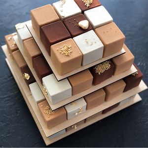 Stampo in Silicone AKOKO Serie Square per Mousse, Pasticceria Francese, Cioccolato a Forma <span class=keywords><strong>di</strong></span> <span class=keywords><strong>Cubo</strong></span> <span class=keywords><strong>di</strong></span> <span class=keywords><strong>Rubik</strong></span>, Utensile per Dolci - Product Image 5