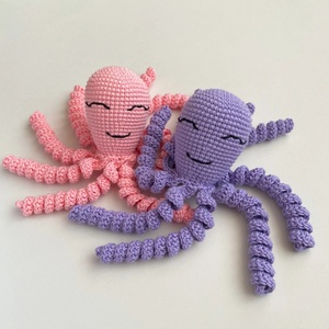 Oferta Especial: Peluche de <span class=keywords><strong>Pulpo</strong></span> de Ganchillo de Dibujos Animados, <span class=keywords><strong>Pulpo</strong></span> de Ganchillo Personalizado para Gatos o Bebés, Muñeco de Animal Marino Tejido - Product Image 2