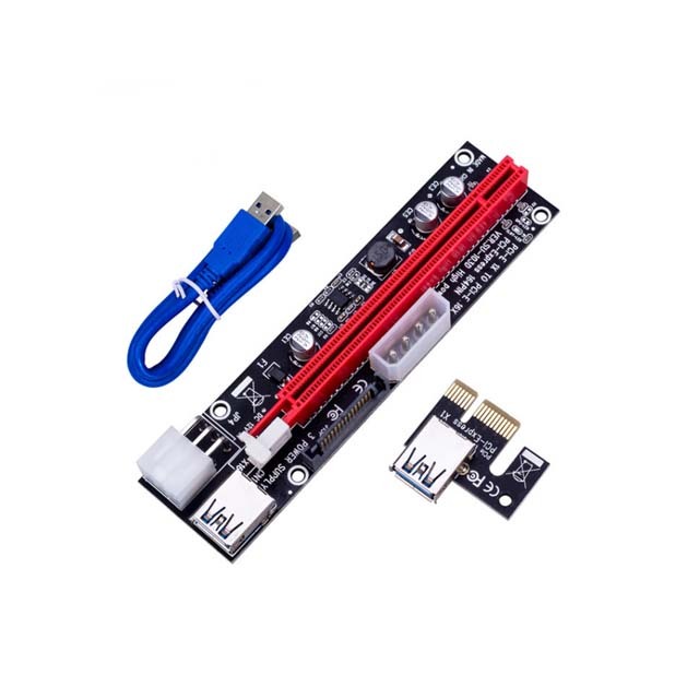PCI-E interface extension PCIe X1 to X16 graphics card extension cable USB3.0 adapter card 3-in-1 power supply 6PIN