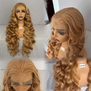 Perruques synthétiques de haute qualité en fibres résistantes à la chaleur, avec tête de <span class=keywords><strong>mannequin</strong></span> de 32 pouces et extensions de cheveux humains synthétiques HD Lace Front - Product Image 4