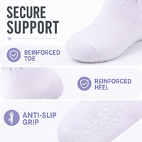 Chaussettes mi-mollet côtelées personnalisées avec strass et couleurs, chaussettes antidérapantes à pois en forme de cœur pour le yoga et le fitness