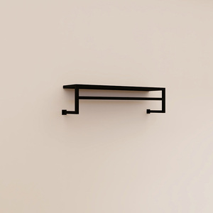 Store Design Modern <strong>Black</strong> Garment Wall Display Rack High Quality Hanging <strong>Rail</strong> for Retail <strong>Clothing</strong> Shop Fittings Interior Design - Product Image 1