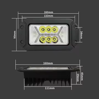 6 pouces travail lumière voiture encastré 40W LED lumière gousses faisceau d'inondation avant inverse lampe tout-terrain inondation 12V avec feux de signalisation DRL