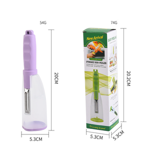 Utensilios de Cocina Personalizados para las Necesidades Diarias 2022, Pelador de Verduras Multifuncional con Tubo de Almacenamiento - Product Image 4
