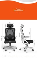 Chaise de bureau ergonomique à dossier haut en maille avec soutien lombaire, accoudoirs réglables, rotation à 360° °   Chaise de bureau pivotante pour le bureau à domicile