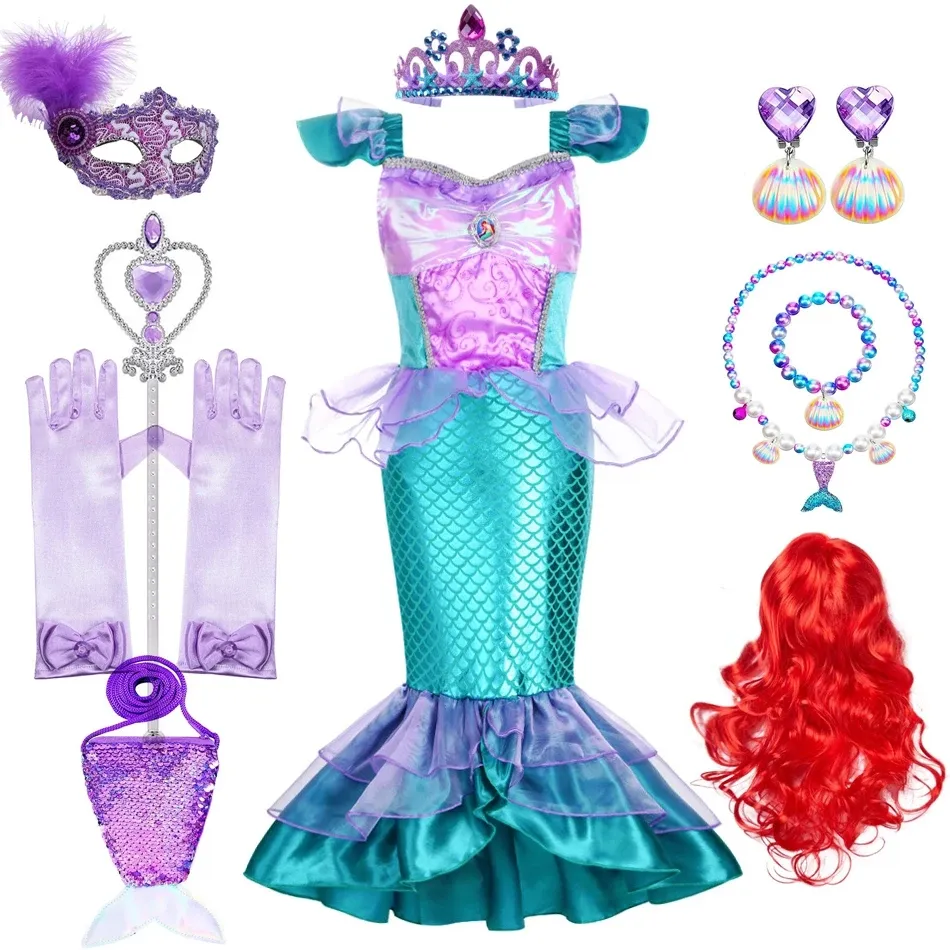 Encanto princesa vestido Cosplay sirena vestido Disfraces para Niñas