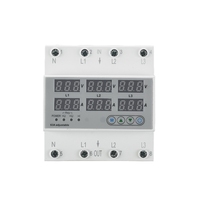 Relais de protection de courant monophasé Pugao PLVAD40-63A 63A 230V AC 230-300V AC SVC Limiteur de courant Affichage double LED Cuivre PC