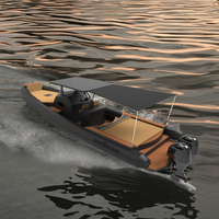 Bateau Semi-Rigide Gonflable à Coque Aluminium de 12m (40ft 38ft) pour Lac, Rivière, Dérive Extérieure, Sauvetage, avec Moteur Hors-Bord, Ponton Grand Bateau