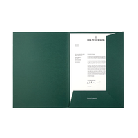 Porte-documents A3/A4 personnalisé avec logo imprimé, film laminé, deux poches, dossier de documents, brochure pliée, reliure en papier kraft CaiFeng